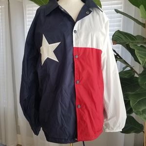 Tiger Hill Texas Flag Windbreaker Jacket size XL